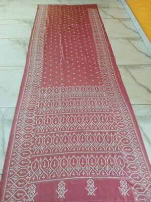 Light-Pink Gujrati Stitch Saree on Blended Bangalore Silk
